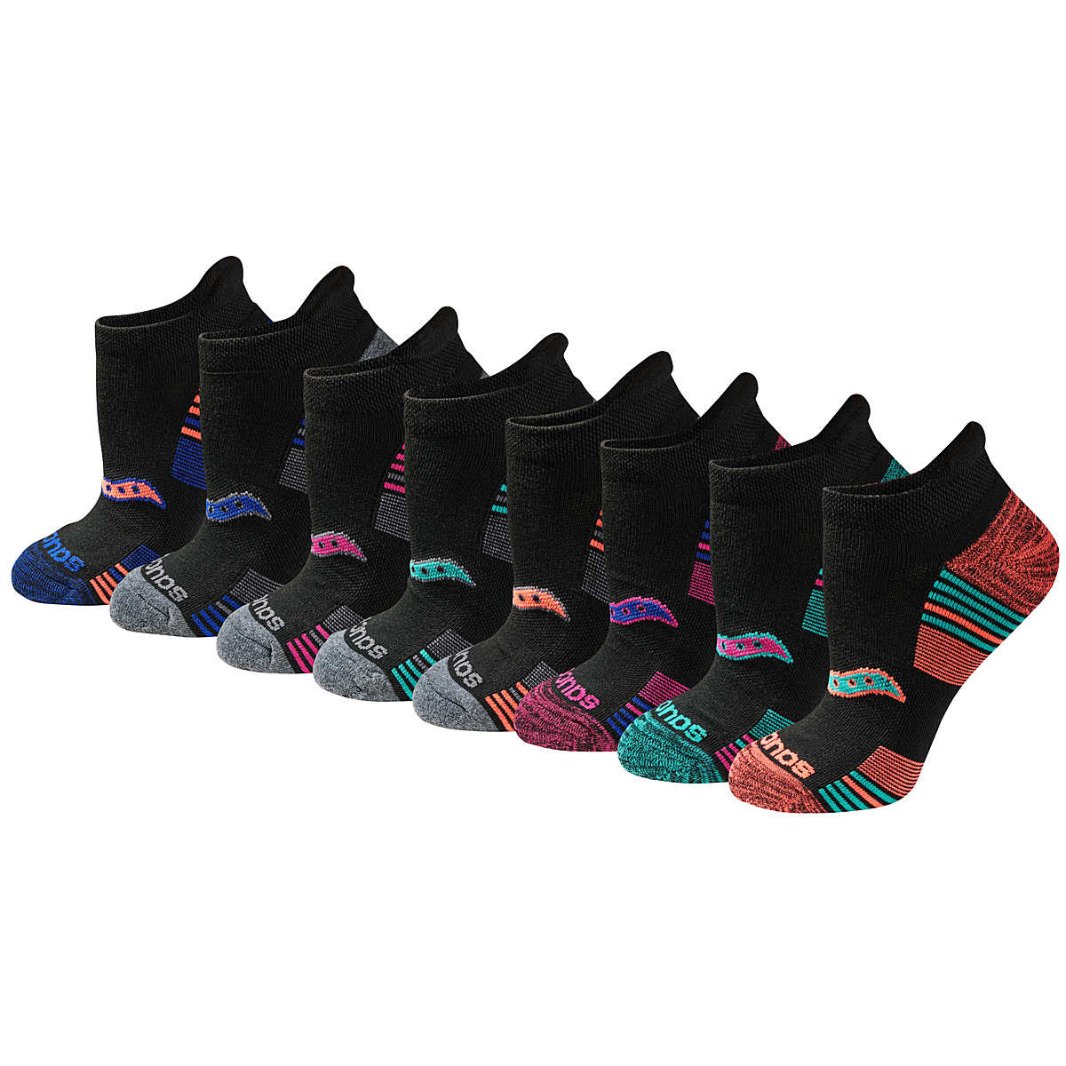 GLORY PERFORMANCE NO SHOW TAB 8-PACK SOCKS